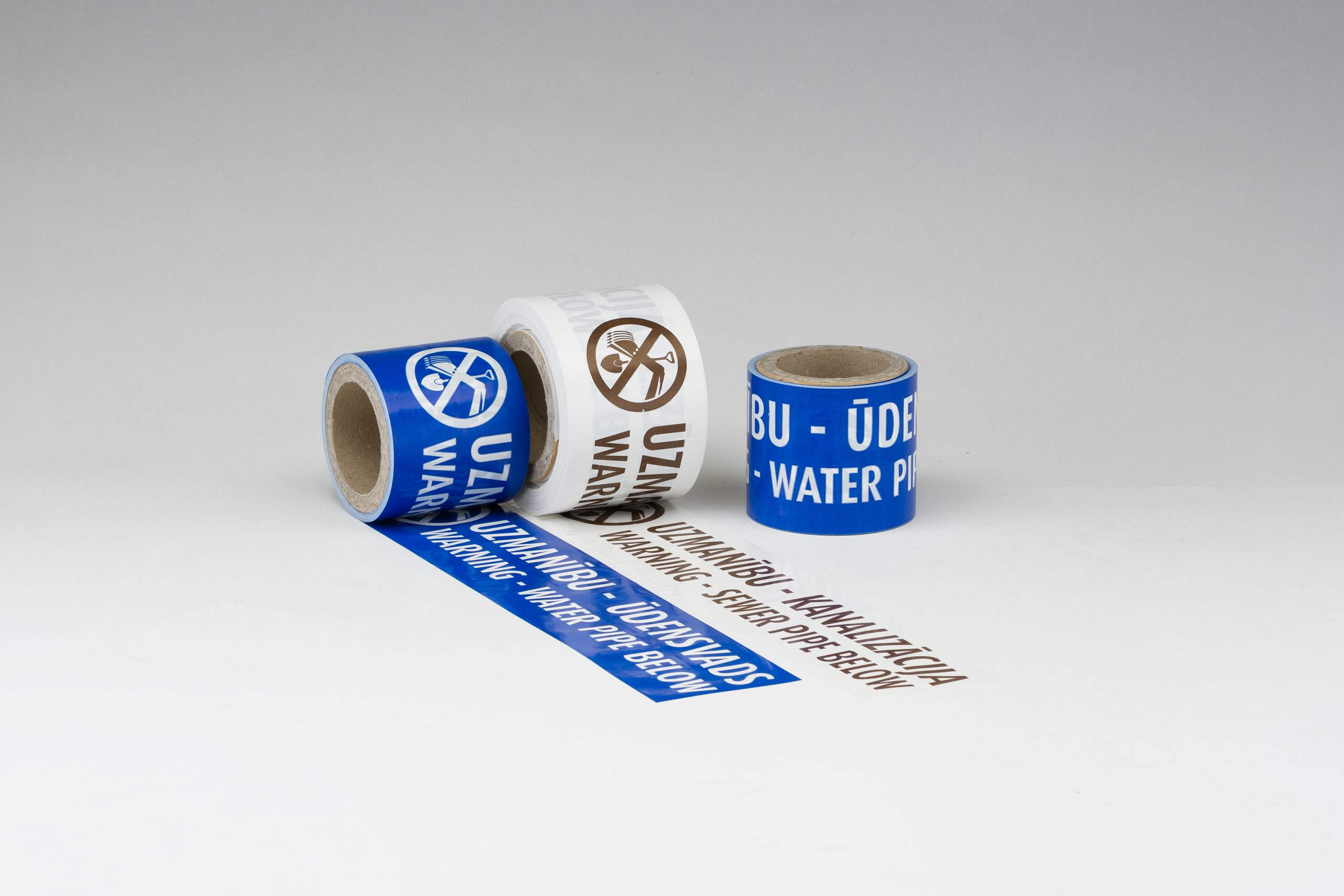 Underground warning tape H. 40 – 80 mm. X 250 Mt.